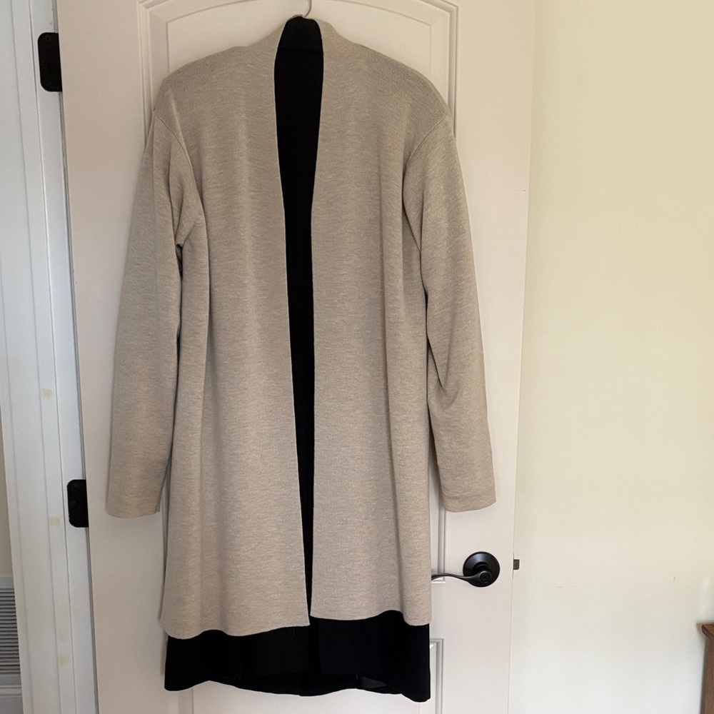 Elegant Cream Open-Front Sweater